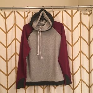Maroon Double Hood Sweatshirt